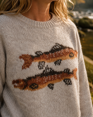 Gone Fishing Sweater - Oatmeal (view 3) | Après Sea Ranch