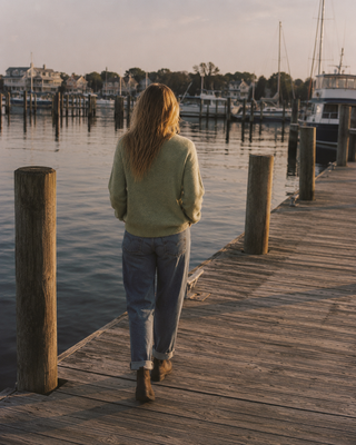Gone Fishing Sweater - Spring Green (view 4) | Après Sea Ranch