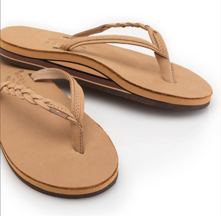 Rainbow Sandals RAINBOW SANDAL Flirty Braidy Narrow Strap Sandal - Sienna Brown (view 2) | The Salty Babe