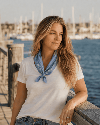 Custom Bandana Apres Sea Ranch Bandana-Chambray Blue | The Salty Babe