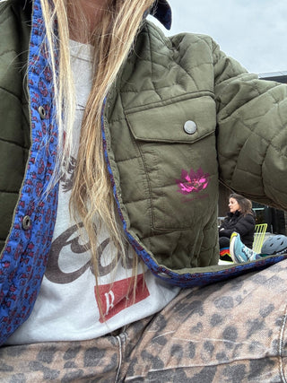 CARVE DESIGNS Marais Reversible Jacket - Fir/Capri Batik (view 8) | Après Sea Ranch
