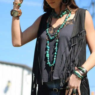 The Jewelry Junkie Double Strand Natural Turquoise Bracelet (view 2) | Après Sea Ranch