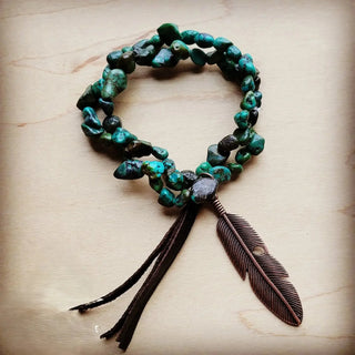 The Jewelry Junkie Double Strand Natural Turquoise Bracelet | Après Sea Ranch