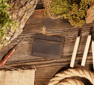 American Leather Goods Genuine Leather Card Holder Wallet in Dark Brown | Après Sea Ranch