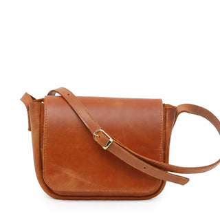 American Leather Goods Genuine Leather Shoulder Bag in Brown | Après Sea Ranch