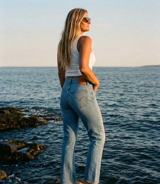 LEVIS 501 Curve Denim Jeans - Play On Ref (view 3) | The Salty Babe