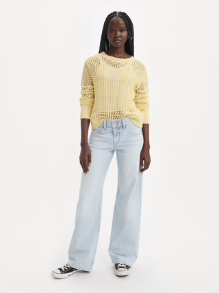 LEVI'S Superlow Loose Straight-Leg Jeans - Abraided Art | The Salty Babe