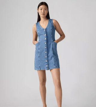 LEVI'S Vianna Vest Dress - Special Showing/Medium Wash (view 5) | Après Sea Ranch