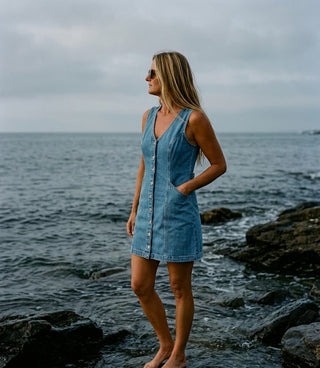 LEVI'S Vianna Vest Dress - Special Showing/Medium Wash (view 2) | Après Sea Ranch