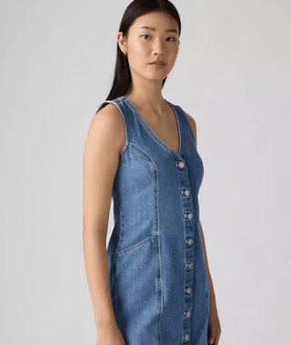 LEVI'S Vianna Vest Dress - Special Showing/Medium Wash (view 7) | Après Sea Ranch