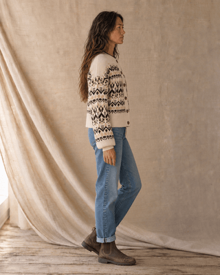 Thread & Supply Lizzie Cardigan - Oat Tan Aztec (view 5) | Après Sea Ranch