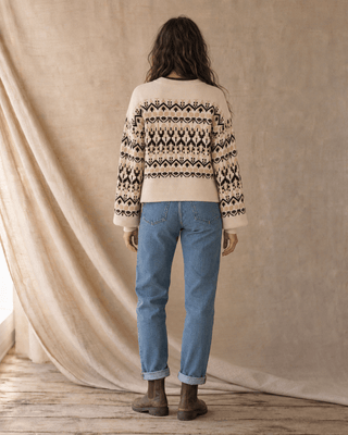Thread & Supply Lizzie Cardigan - Oat Tan Aztec (view 6) | Après Sea Ranch