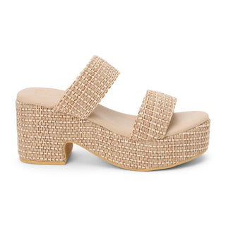 MATISSE Ocean Ave Platform Sandal - Tan Multi (view 3) | The Salty Babe