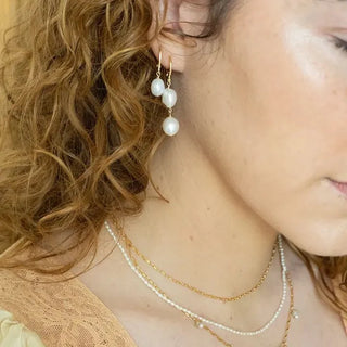 MAY MARTIN Alina Pearl Hoops (view 2) | Après Sea Ranch