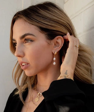MAY MARTIN Double Pearl Hoops (view 2) | Après Sea Ranch