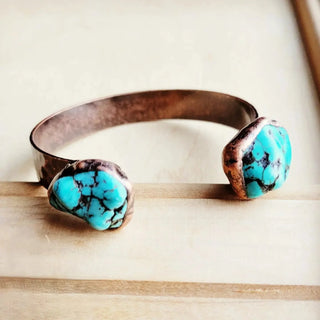 The Jewelry Junkie Natural Turquoise Cuff Bangle Bracelet | Après Sea Ranch