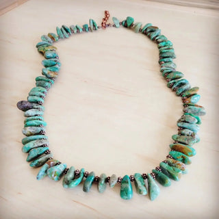 The Jewelry Junkie Natural Turquoise Stacked Stone Necklace (view 3) | Après Sea Ranch