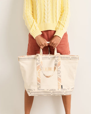 Pendleton Woolen Mills PENDLETON Astoria Canvas Large Tote - Ivory Ponderosa (view 2) | Après Sea Ranch