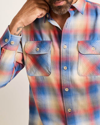 Pendleton Woolen Mills PENDLETON Beach Shack Shirt - Blue/Red Plaid — Mens (view 6) | Après Sea Ranch