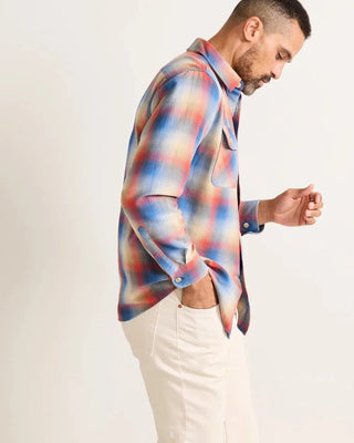 Pendleton Woolen Mills PENDLETON Beach Shack Shirt - Blue/Red Plaid — Mens (view 4) | Après Sea Ranch