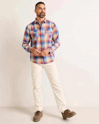 Pendleton Woolen Mills PENDLETON Beach Shack Shirt - Blue/Red Plaid — Mens (view 2) | Après Sea Ranch