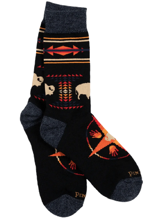 Pendleton Woolen Mills PENDLETON Big Medicine Merino Wool Crew Sock - Black | Après Sea Ranch