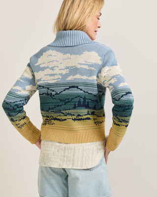 Pendleton Woolen Mills PENDLETON Big Sky Cotton Cardigan - Blue/Yellow Multi (view 3) | Après Sea Ranch