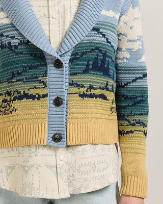 Pendleton Woolen Mills PENDLETON Big Sky Cotton Cardigan - Blue/Yellow Multi (view 5) | Après Sea Ranch
