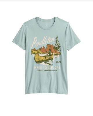 Pendleton Woolen Mills PENDLETON Canoe Graphic Tee - Dusty Blue Multi — Mens | Après Sea Ranch