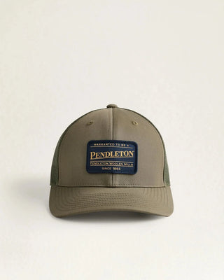 Pendleton Woolen Mills PENDLETON Classic Patch Trucker Hat in Loden — Mens | Après Sea Ranch