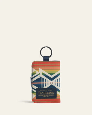 Pendleton Woolen Mills PENDLETON Creekside Explorer Key Ring Wallet - Navy Multi (view 2) | Après Sea Ranch
