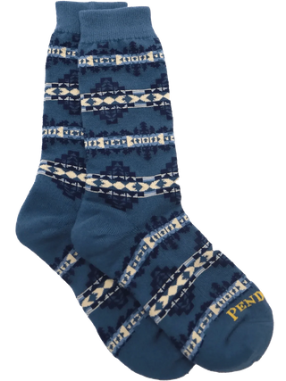 Pendleton Woolen Mills PENDLETON Desert Dawn Cotton Crew Sock - Blue | Après Sea Ranch