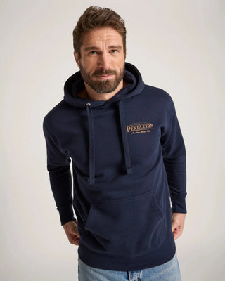 Pendleton Woolen Mills PENDLETON Heritage Logo Hoodie - Navy Blazer/Gold | Après Sea Ranch