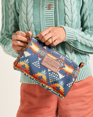 Pendleton Woolen Mills PENDLETON Nehalem Cotton Barrel Bag - Navy Multi (view 2) | Après Sea Ranch
