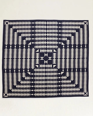 Pendleton Woolen Mills PENDLETON Organic Cotton Matelasse Coverlet - Midnight Nova — Homegoods | Après Sea Ranch