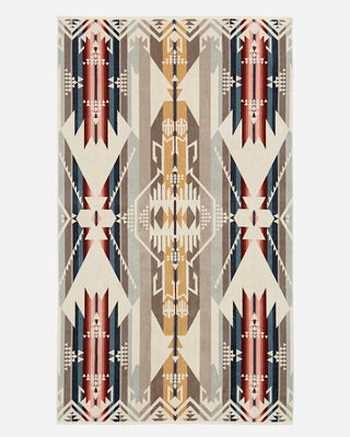 Pendleton Woolen Mills PENDLETON Oversized Jacquard Spa Towel in White Sands Tan | Après Sea Ranch
