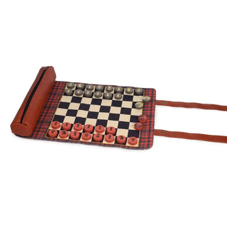 Chronicle Books Pendleton Red Black Check Pattern Chess & Checkers — Homegoods (view 2) | Après Sea Ranch