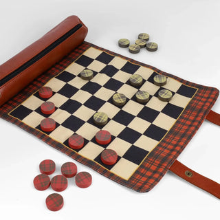 Chronicle Books Pendleton Red Black Check Pattern Chess & Checkers — Homegoods (view 3) | Après Sea Ranch