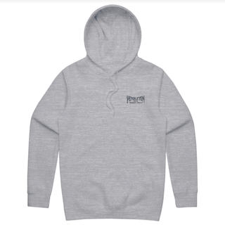 Pendleton Woolen Mills PENDLETON Stockmen Stamp Graphic Hoodie - Carbon Grey/Red (view 2) | Après Sea Ranch