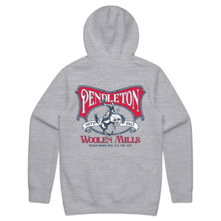 Pendleton Woolen Mills PENDLETON Stockmen Stamp Graphic Hoodie - Carbon Grey/Red | Après Sea Ranch