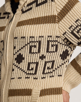 Pendleton Woolen Mills PENDLETON Westerly Cotton Cardigan - Tan Brown Multi (view 4) | Après Sea Ranch
