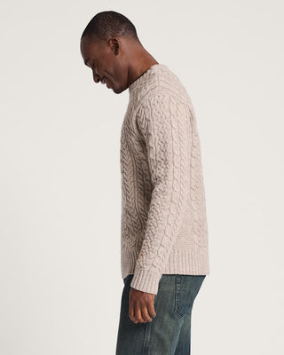 Pendleton Woolen Mills PENDLETON Wool Fisherman Sweater - Wheat Mix — Mens (view 3) | Après Sea Ranch