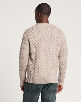 Pendleton Woolen Mills PENDLETON Wool Fisherman Sweater - Wheat Mix — Mens (view 4) | Après Sea Ranch