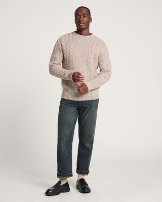 Pendleton Woolen Mills PENDLETON Wool Fisherman Sweater - Wheat Mix — Mens | Après Sea Ranch