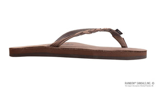 Rainbow Sandals RAINBOW SANDAL Flirty Braidy Narrow Strap Sandal - Expresso (view 5) | The Salty Babe