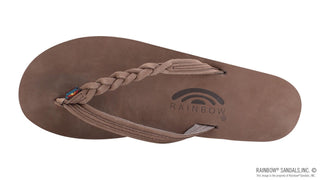 Rainbow Sandals RAINBOW SANDAL Flirty Braidy Narrow Strap Sandal - Expresso (view 3) | The Salty Babe