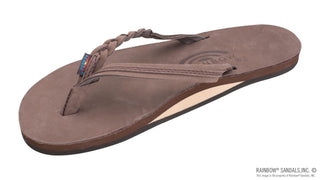 Rainbow Sandals RAINBOW SANDAL Flirty Braidy Narrow Strap Sandal - Expresso (view 2) | The Salty Babe