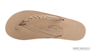 Rainbow Sandals RAINBOW SANDAL Flirty Braidy Narrow Strap Sandal - Sienna Brown (view 4) | The Salty Babe