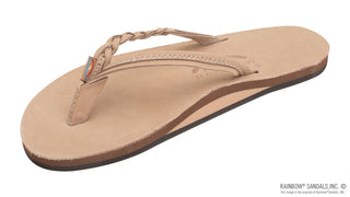 Rainbow Sandals RAINBOW SANDAL Flirty Braidy Narrow Strap Sandal - Sienna Brown (view 3) | The Salty Babe