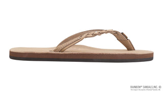 Rainbow Sandals RAINBOW SANDAL Flirty Braidy Narrow Strap Sandal - Sienna Brown (view 6) | The Salty Babe